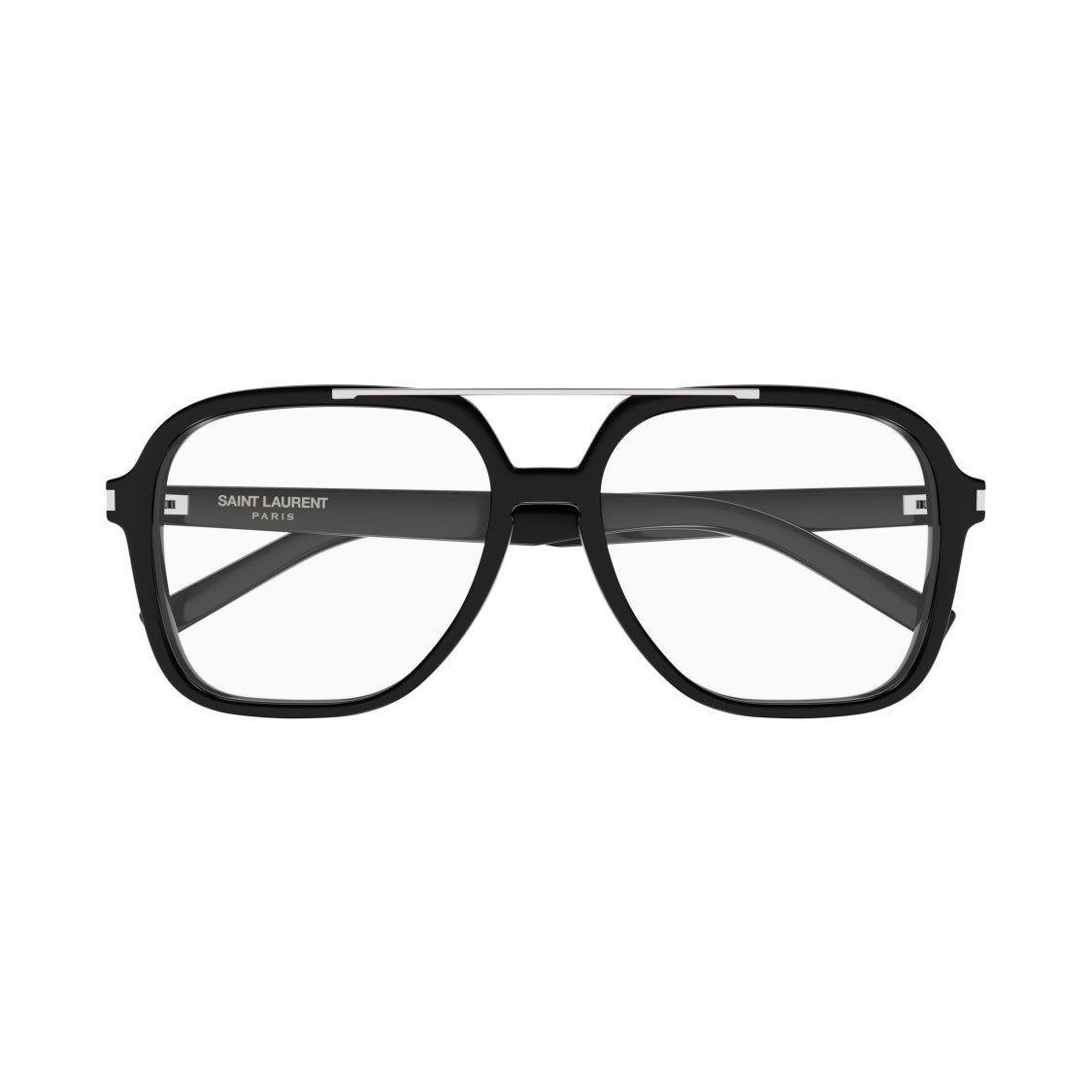 Saint Laurent Oversized Square Frame Sunglasses With Silver Accents