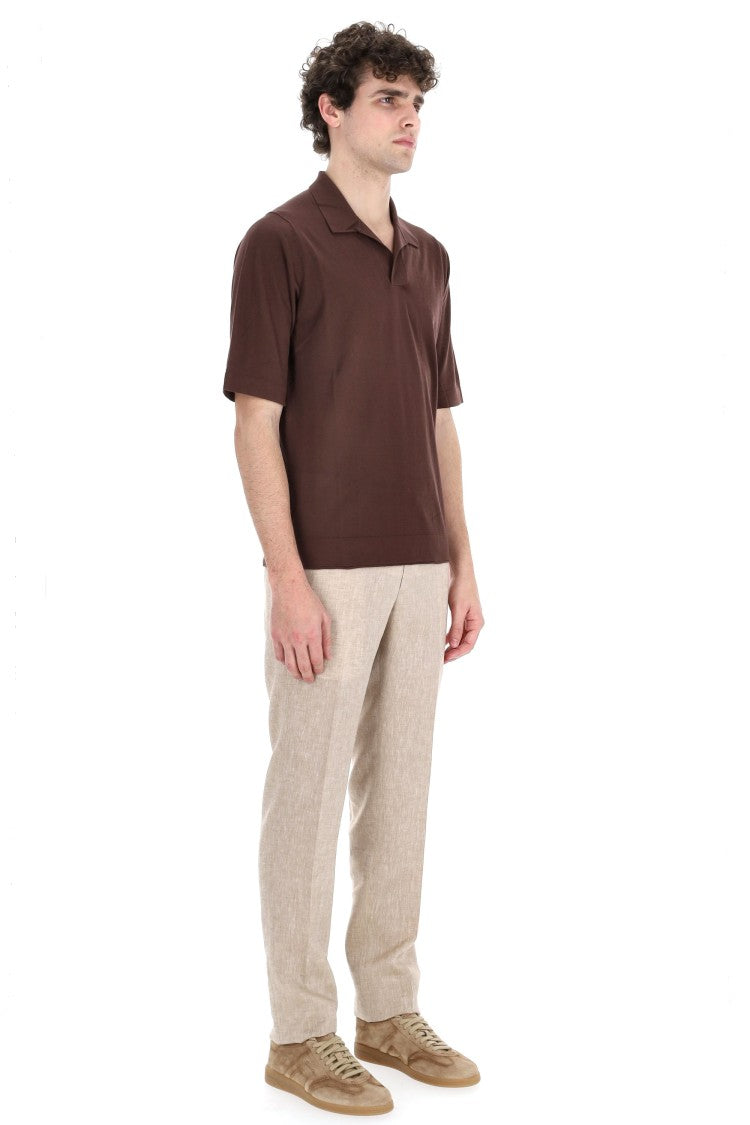 Ballantyne Fine Cotton Open Collar Polo
