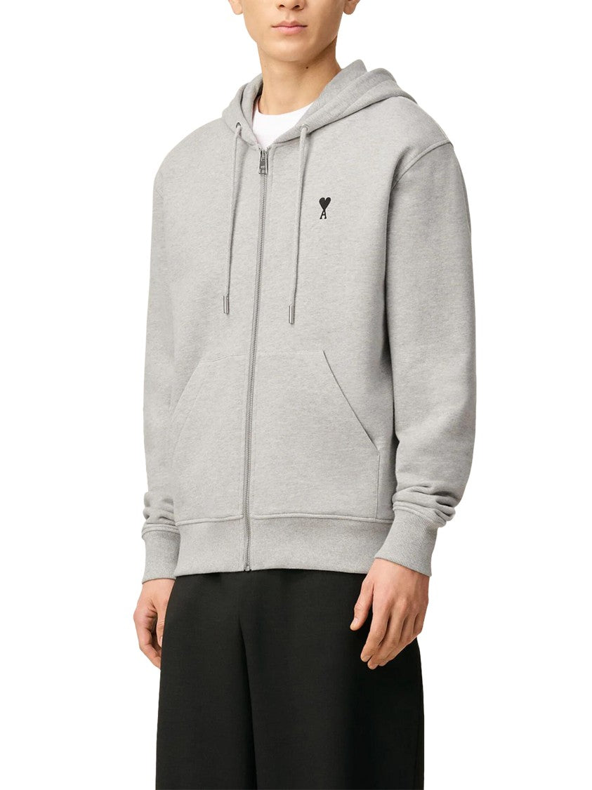 Ami Paris Quota Ami De Coeur Zip-Through Hoodie