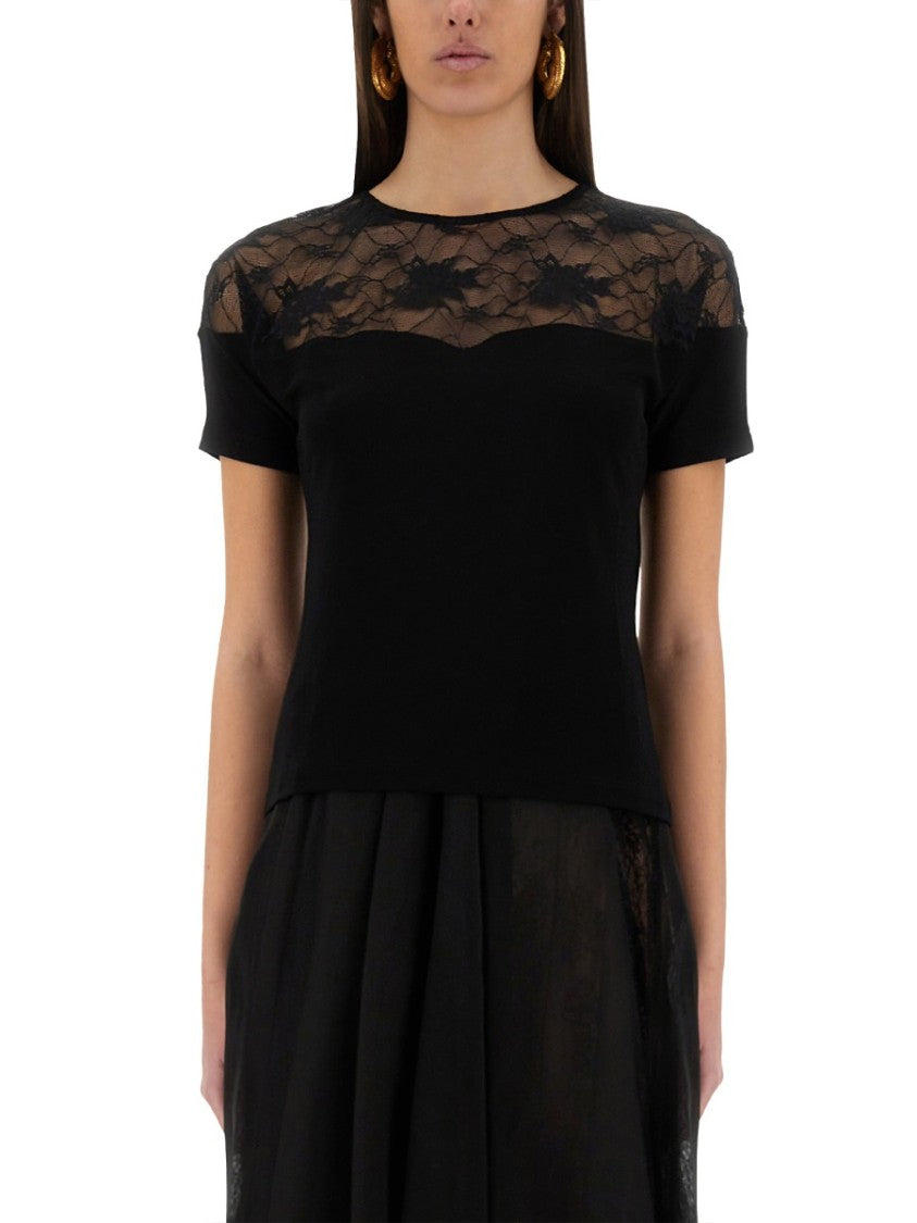 Nina Ricci Slim-Fit Top With Delicate Lace Insert