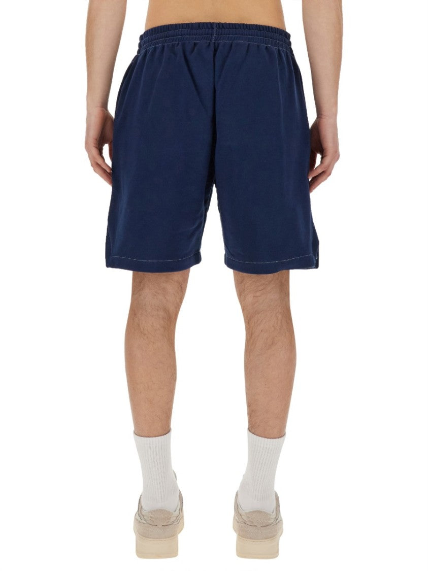 Msgm Bermuda Shorts With Embroidered Logo