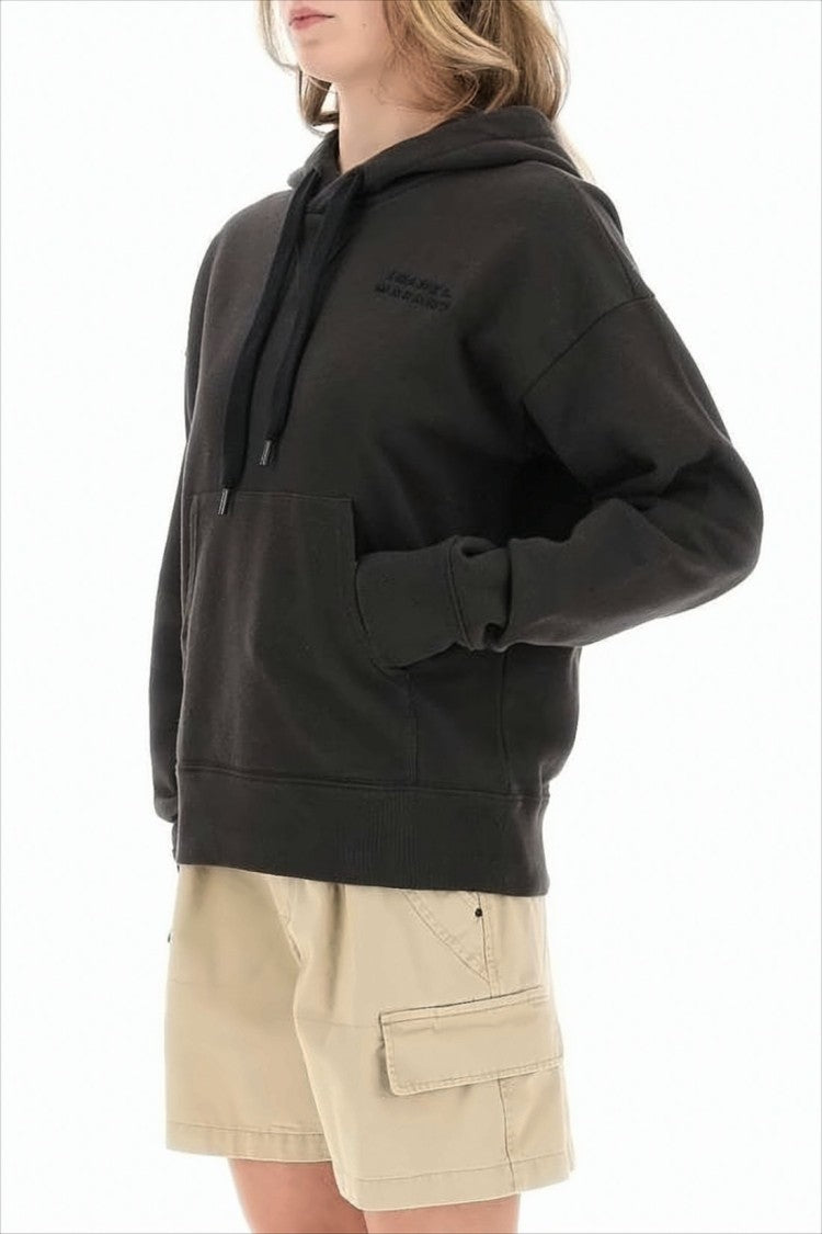 Isabel Marant Relaxed Fit Black Hoodie With Drawstring