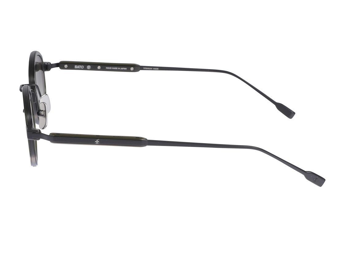 Sato Mirac Geometric Metallic Round Sunglasses