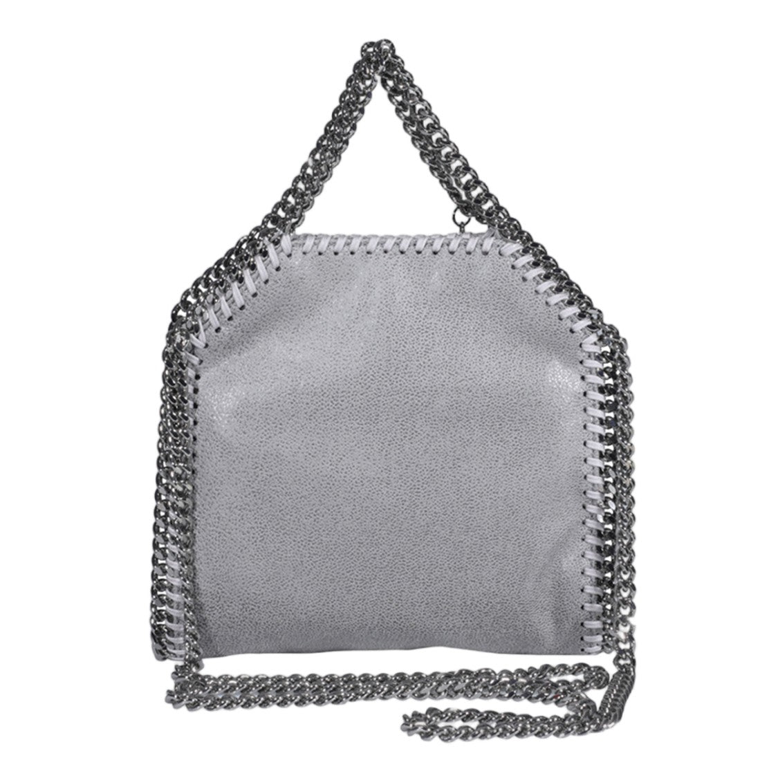 Stella Mccartney Square-Shaped Bag With Textured Surface And Chain Trim