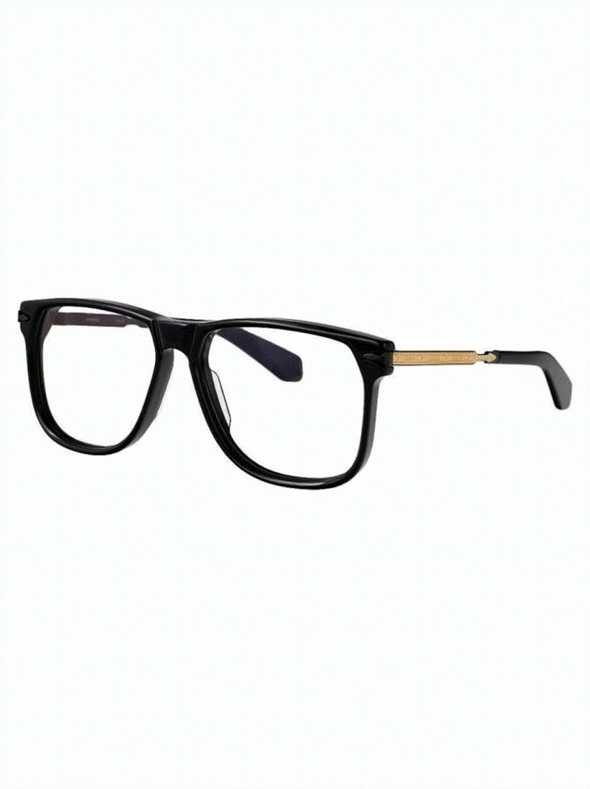 Jacques Marie Mage Rectangular Eyeglasses With Black Acetate