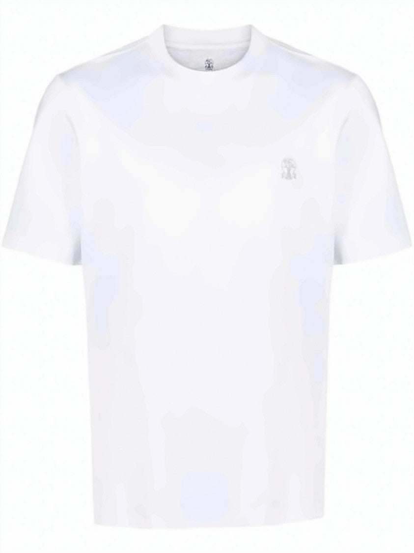 Brunello Cucinelli Cotton Jersey Crew Neck T-Shirt With Minimalist Design