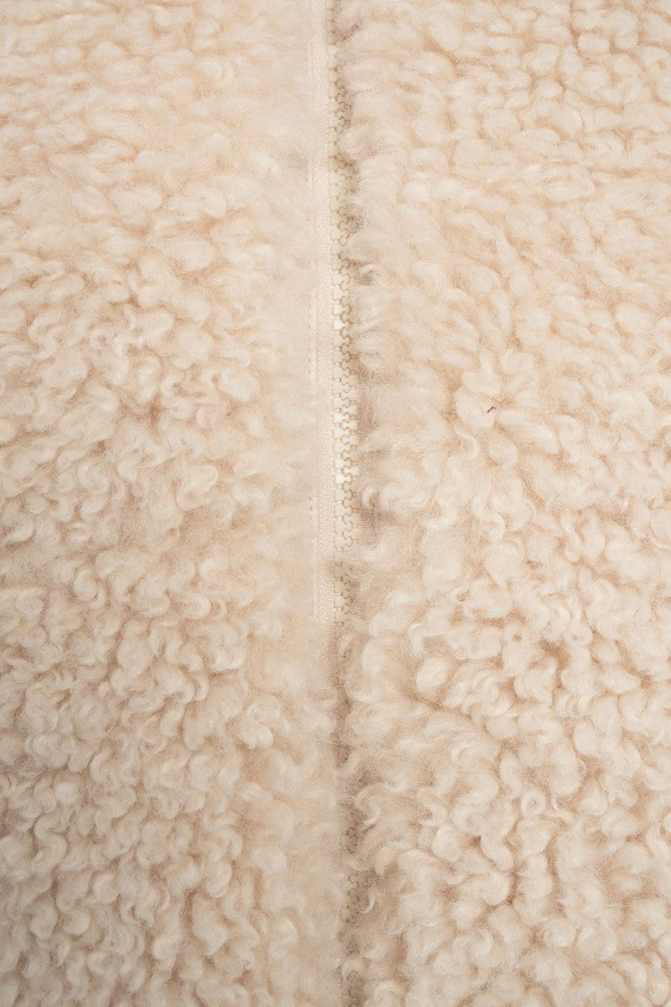 Save The Duck Cropped Faux Fur Jacket With High Collar And Full Zip Closure