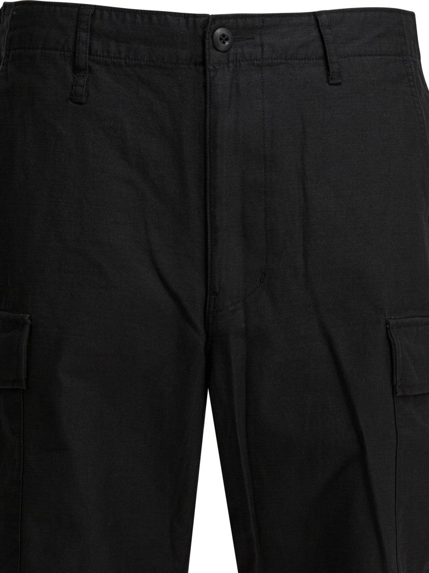 Human Made Relaxed Fit Cargo Trousers In Black Cotton