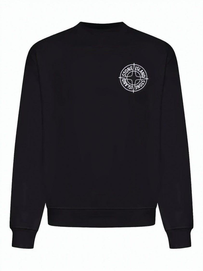 Stone Island Long-Sleeve Cotton T-Shirt With Emblem Detail