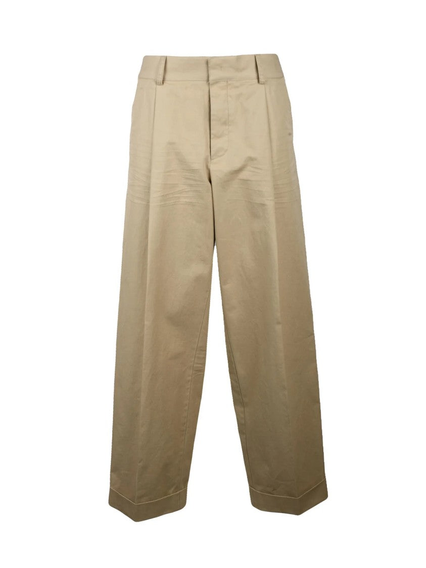 Dsquared2 High-Waisted Chino Trousers - Beige