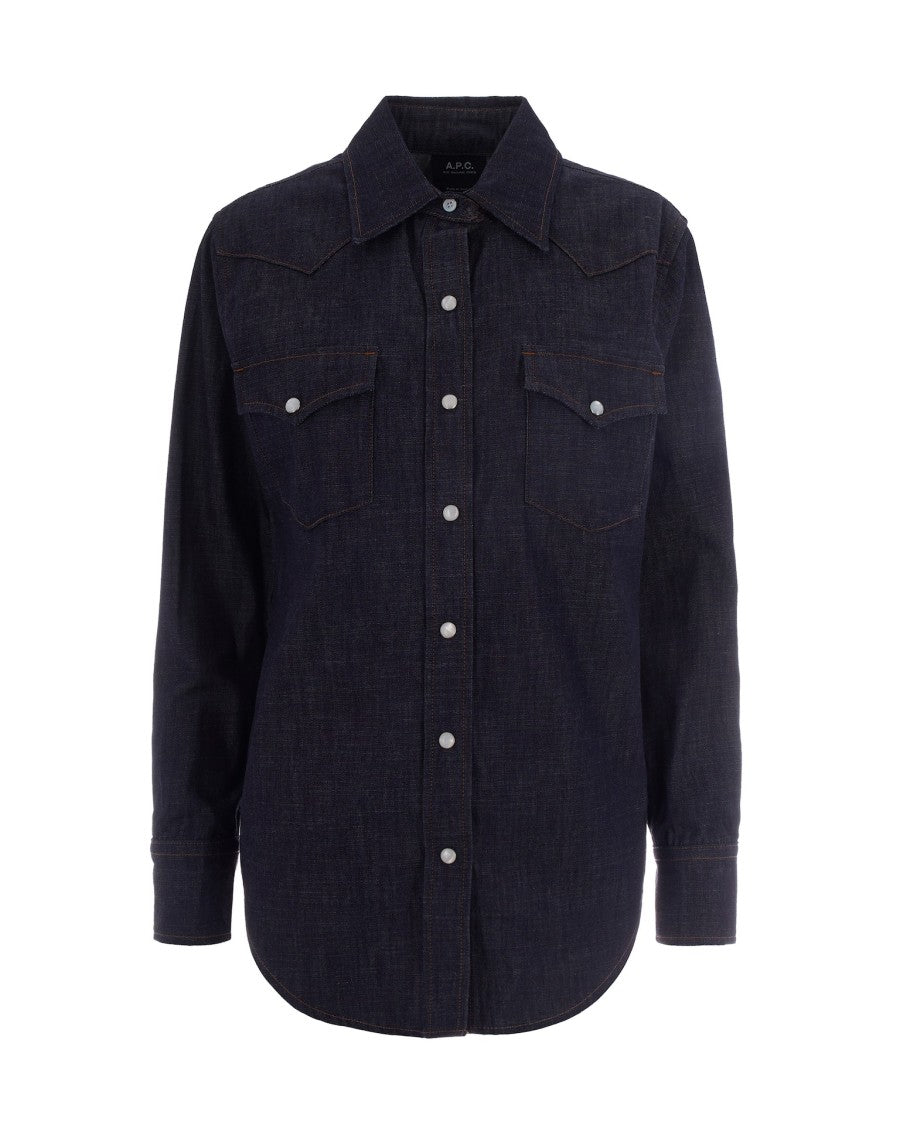 A.P.C. Indigo Western Shirt