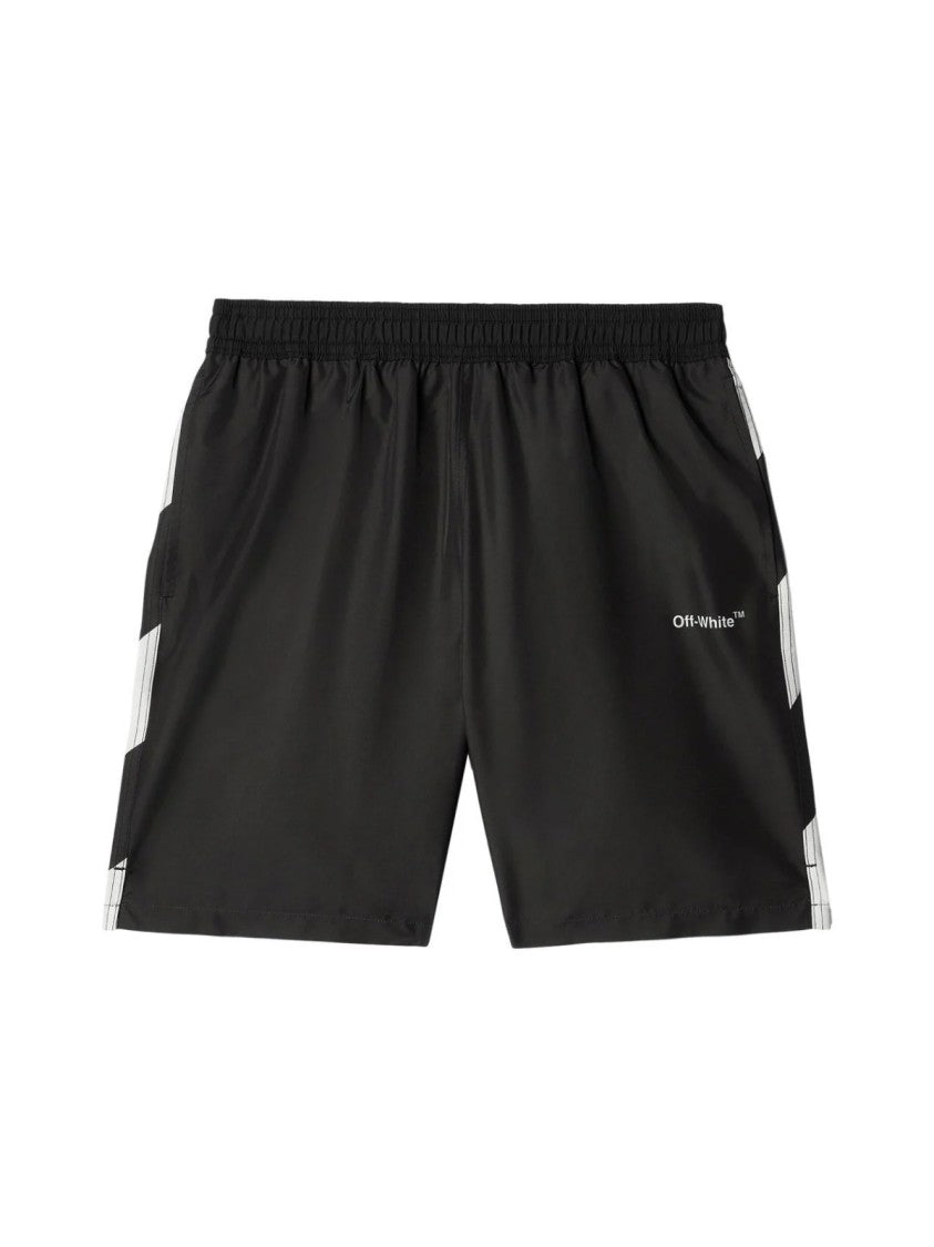 Off-White Diagonal Logo Surfer Swim Shorts