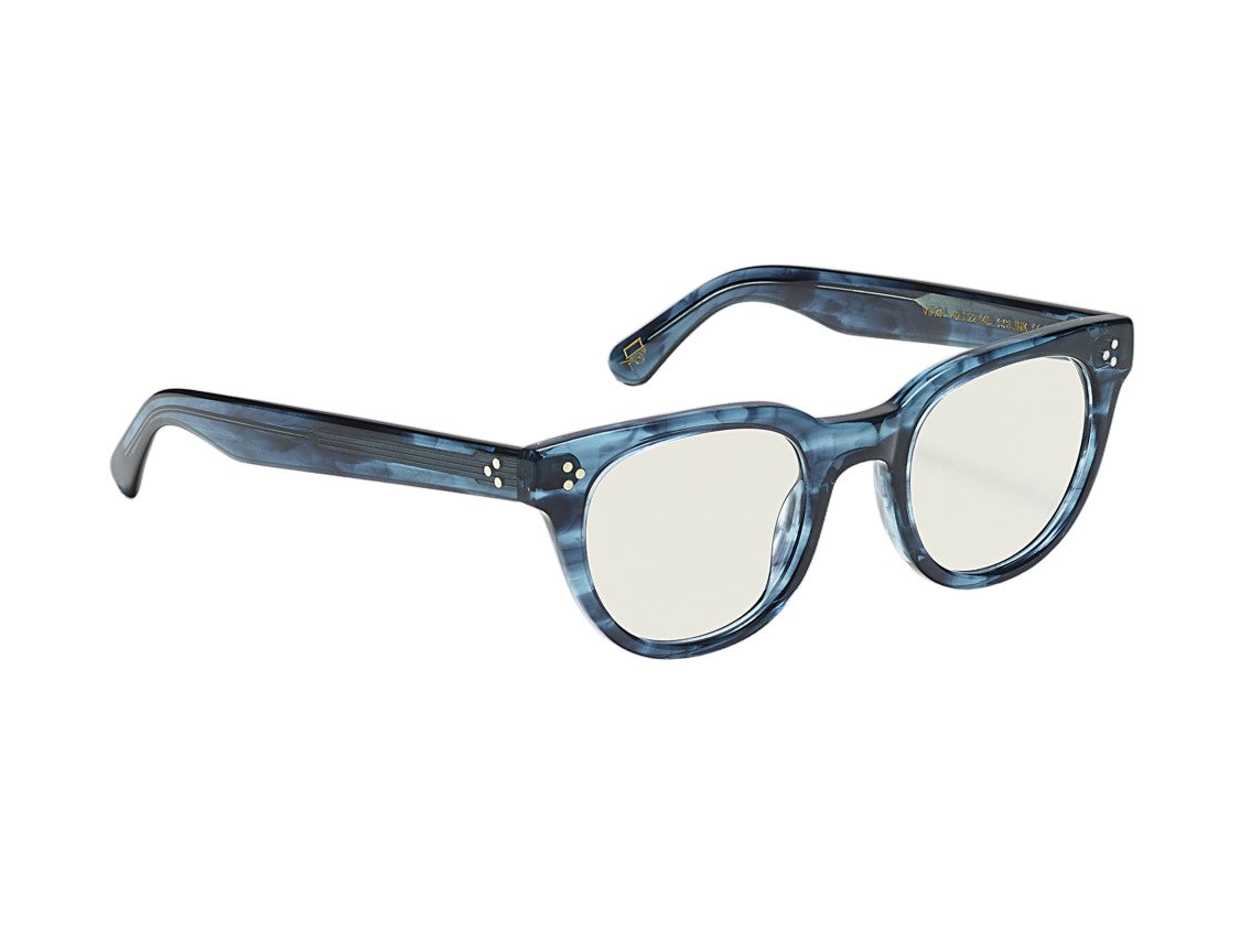 Moscot Blue Or-Vil3-O Marbled Acetate Eyeglasses