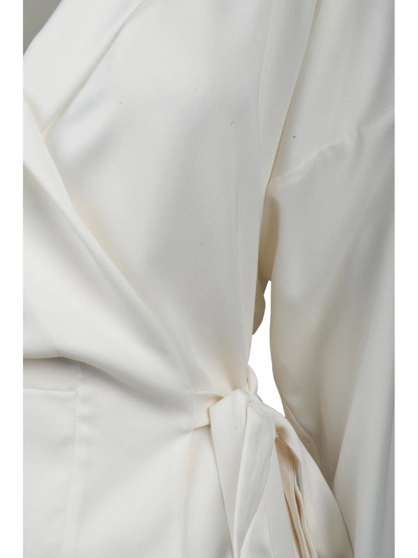 Philosophy Di Lorenzo Serafini Satin Robe Jacket - White