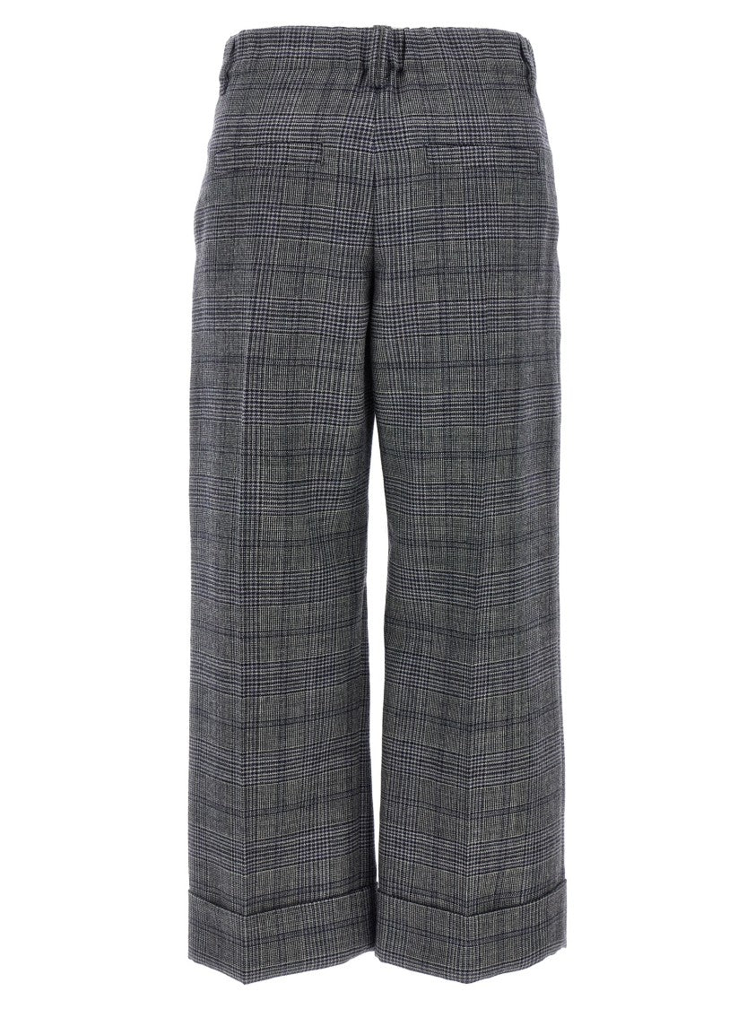 Brunello Cucinelli Pied De Poule Wool Pants