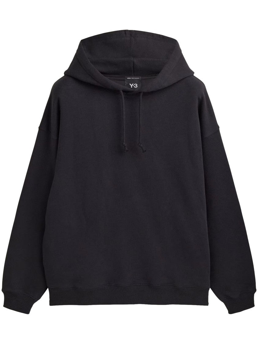 Y-3 Hooded Cotton Sweater With Graphic Print