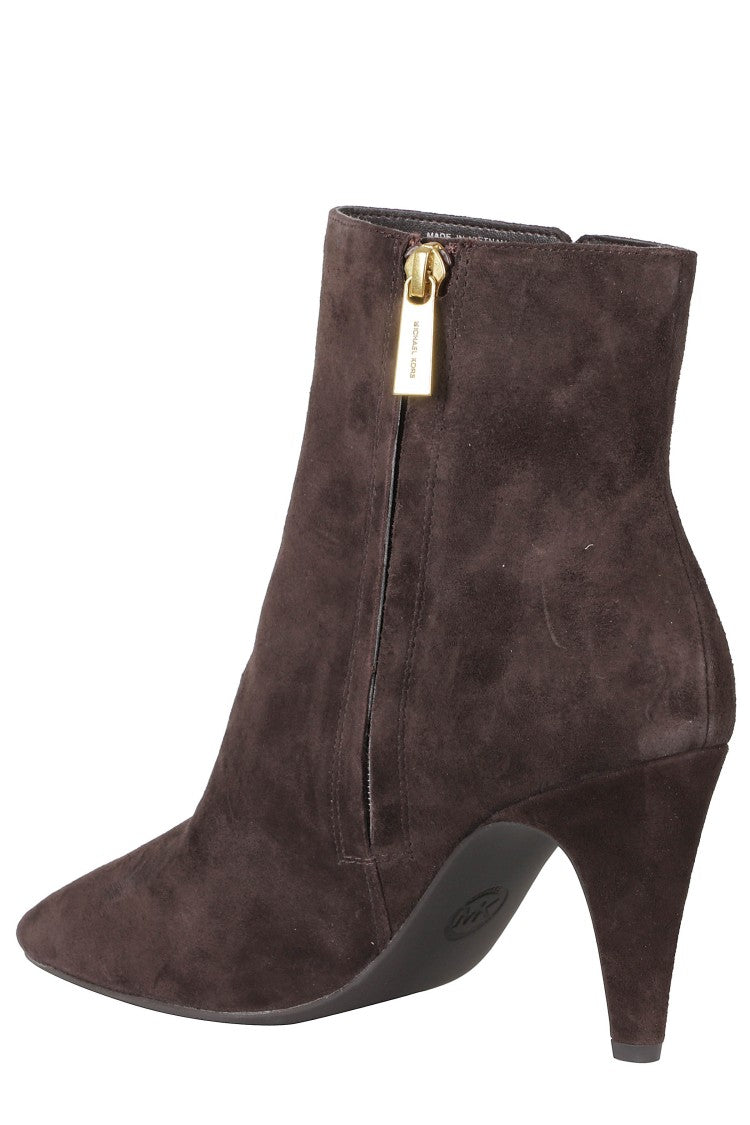Michael Michael Kors Daniela Chocolate Pointed Toe Suede Ankle Boots