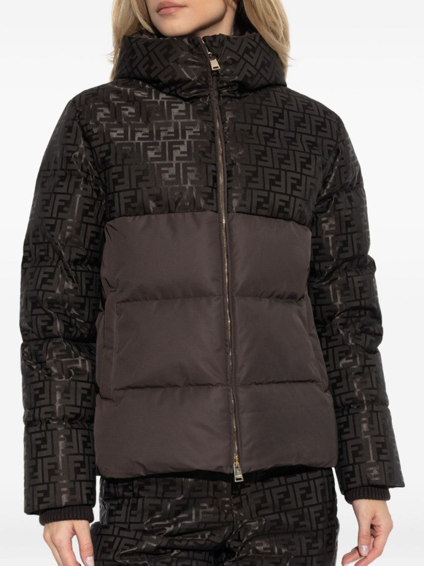 Fendi Two-Tone Quilted Jacket With Glossy Upper