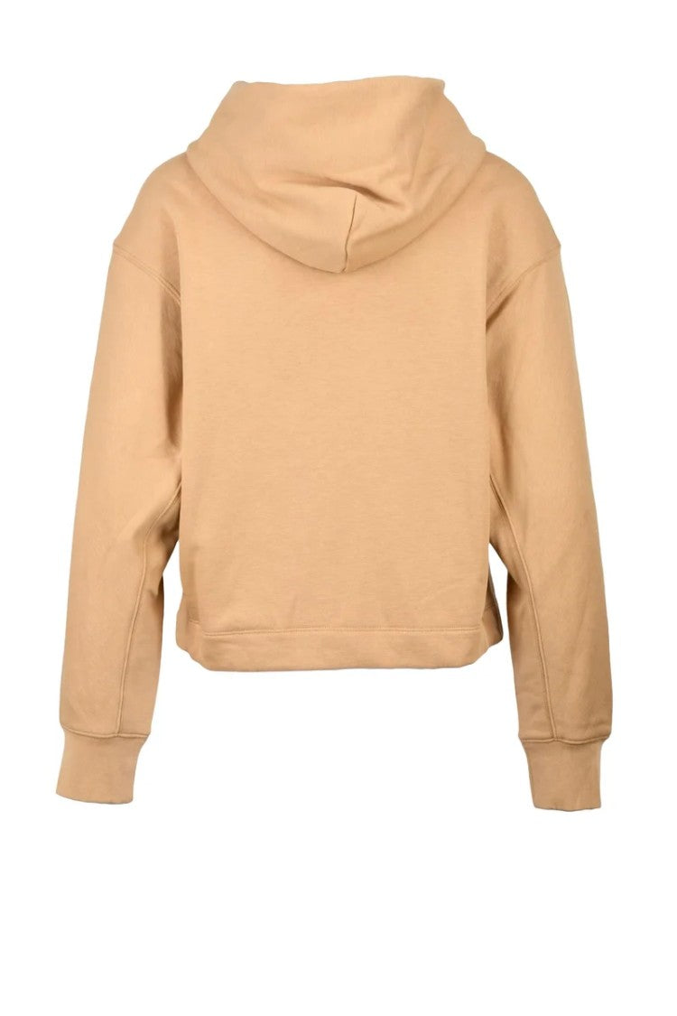 Calvin Klein Beige Cropped Hooded Sweatshirt