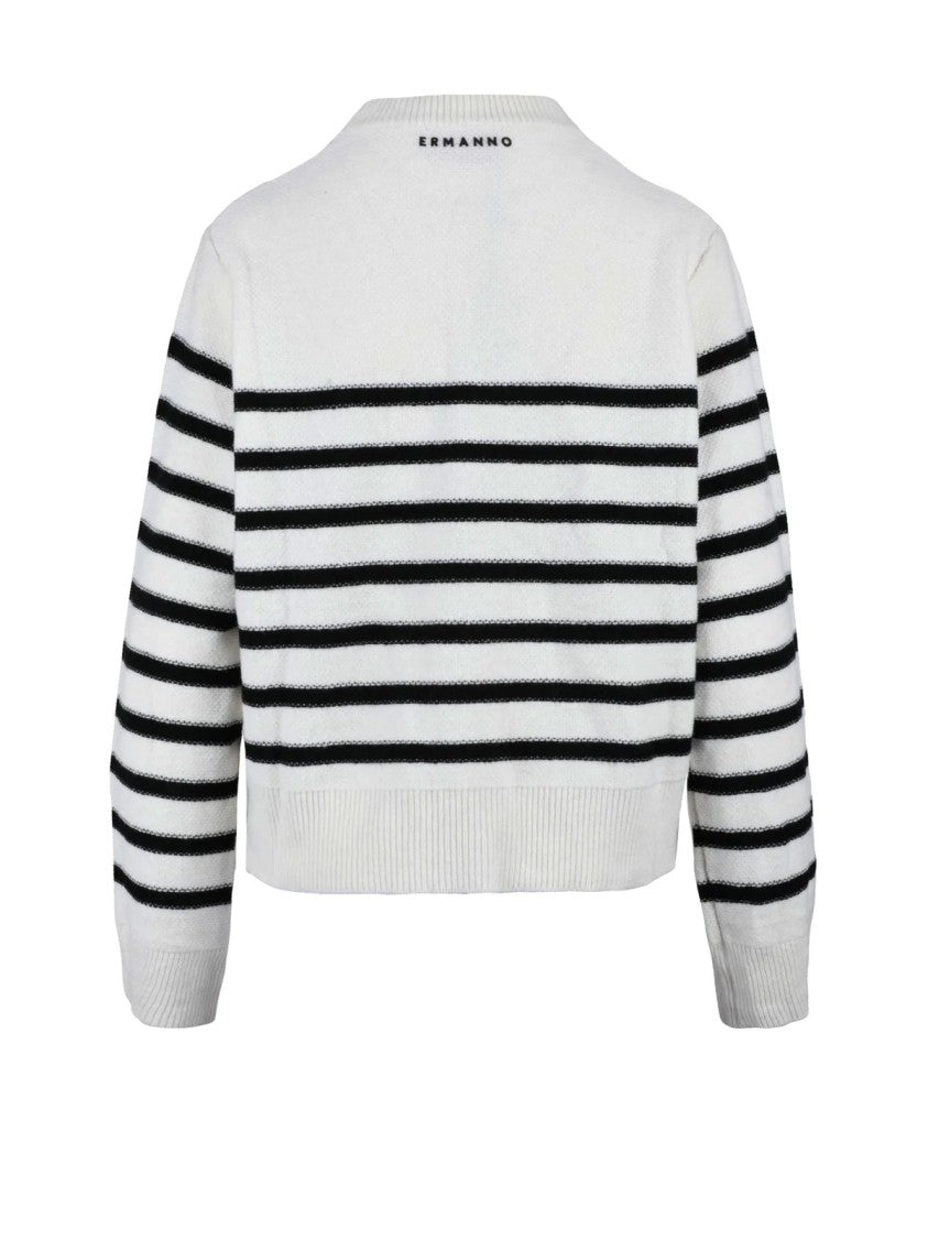 Ermanno Firenze Ermanno Firenze Sequin-Embellished Cropped Sweater