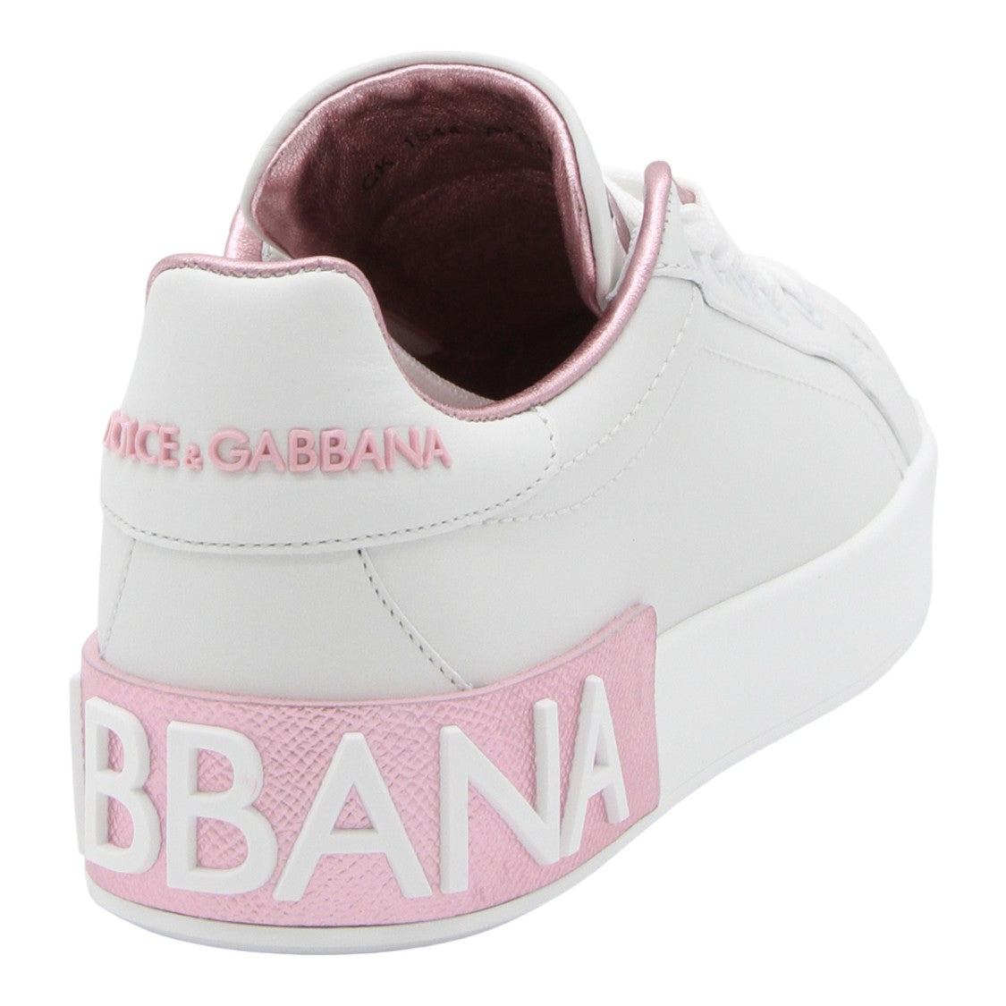 Dolce & Gabbana Low-Top White Leather Sneakers