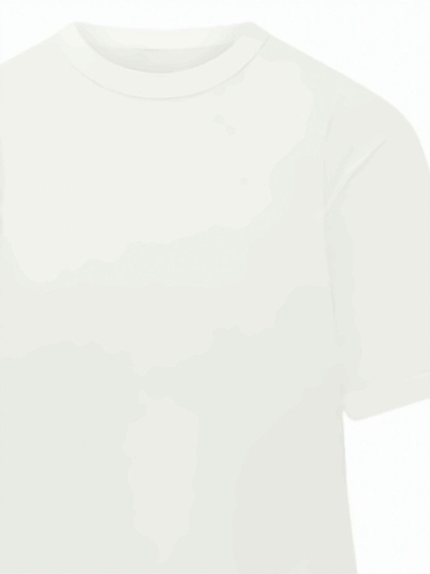 Ami Paris White Minimalistic Crew Neck Boxy T-Shirt