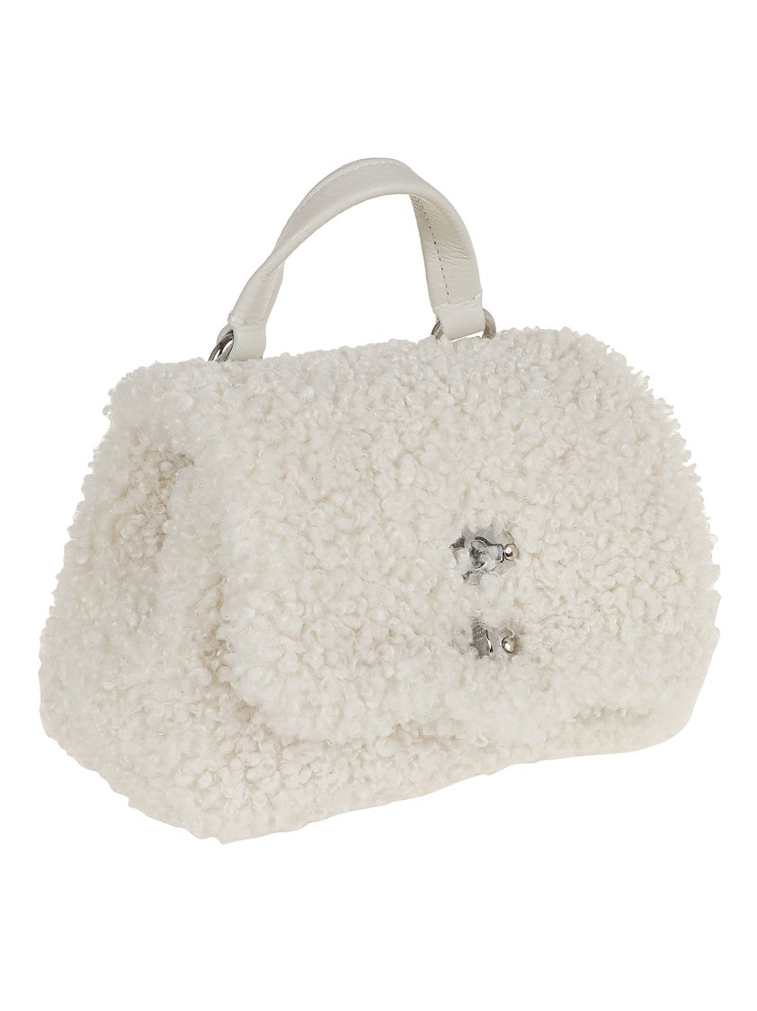 Zanellato White Leather And Faux Fur Bag