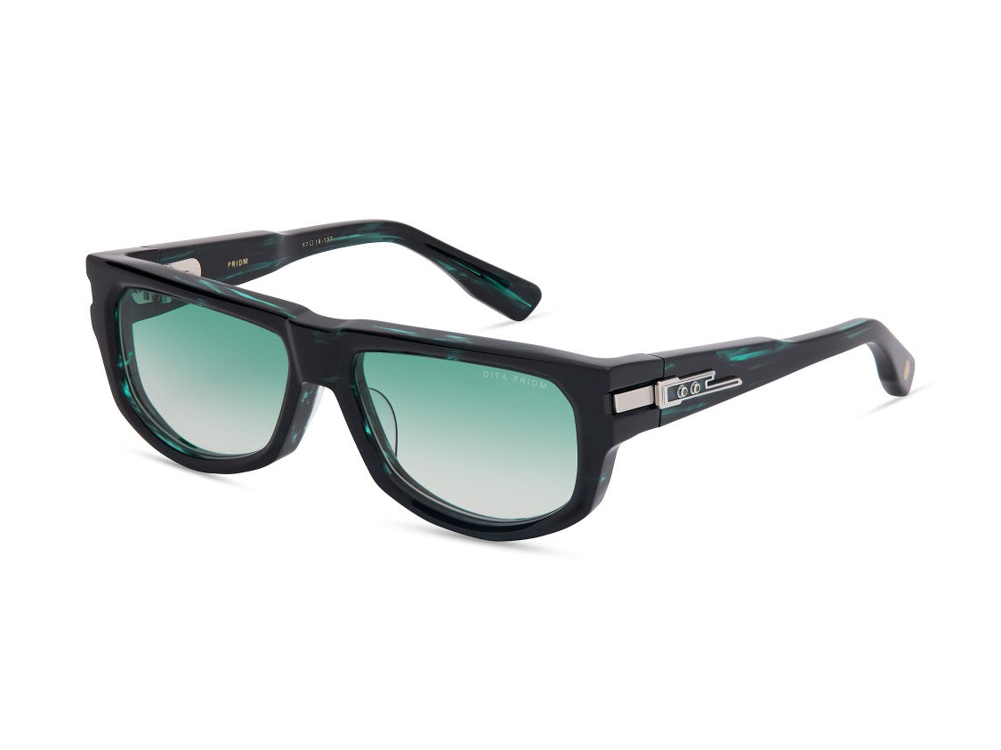 Dita Dark Green Pridm Gradient Square Acetate Sunglasses