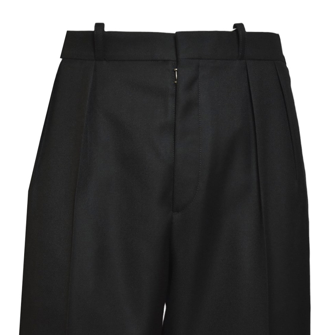 Maison Margiela High-Waist Black Virgin Wool Trousers With Tailored Silhouette