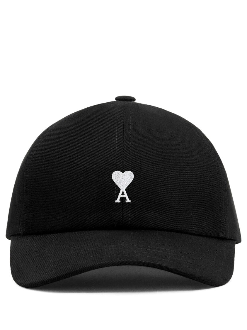 Ami Paris Quota Black Ami De Coeur Cotton Cap