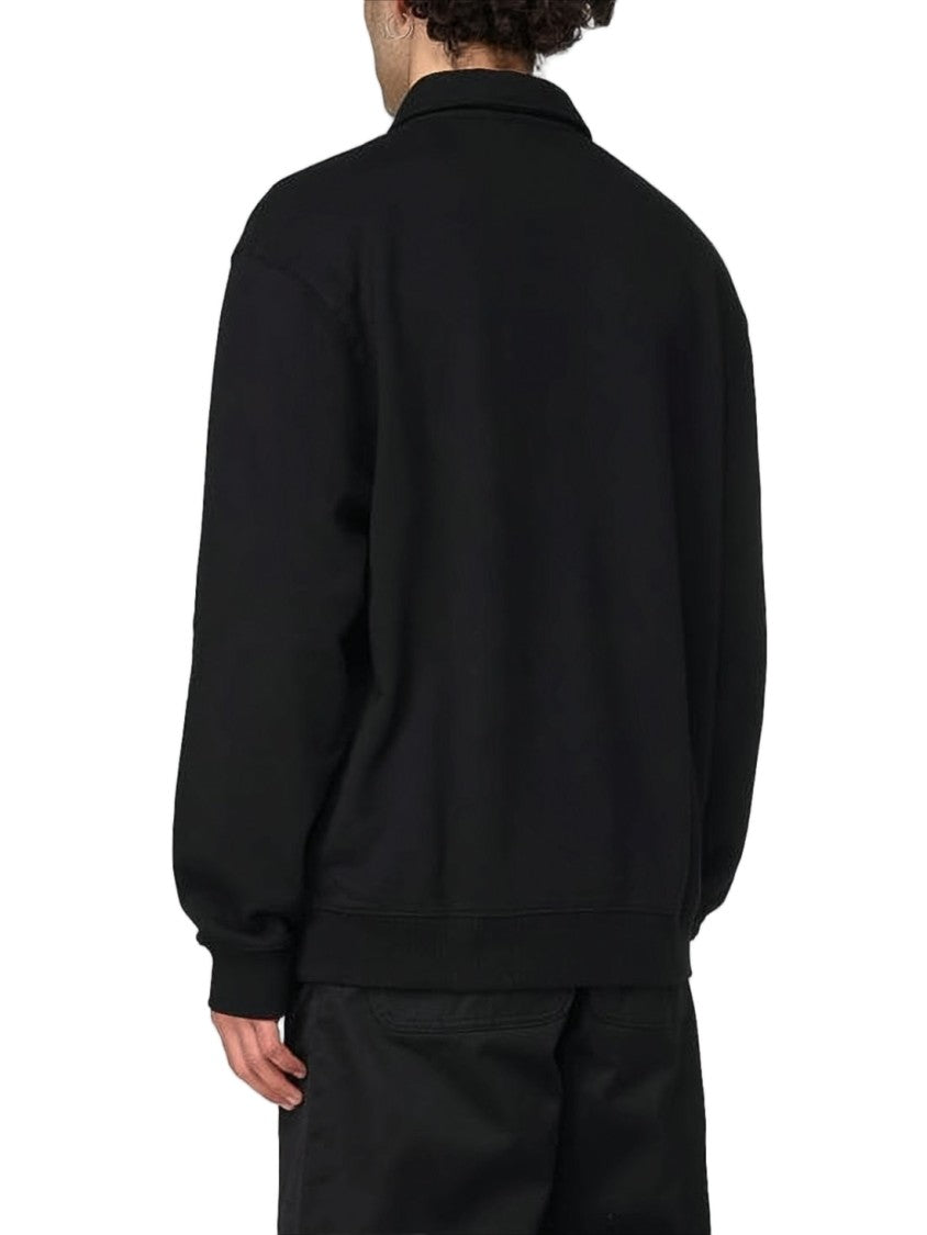 Carhartt Wip Black Long-Sleeve Polo Collar Sweatshirt