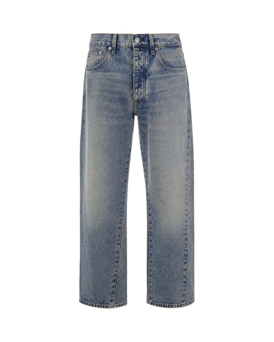 Sunflower Faded Blue Wide Twist Cotton Denim Jeans