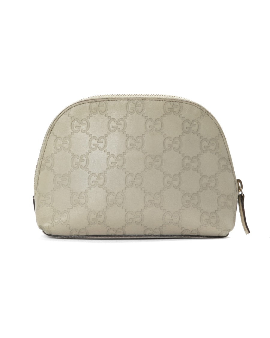 Gucci Mini Gg Ssima Clutch In White