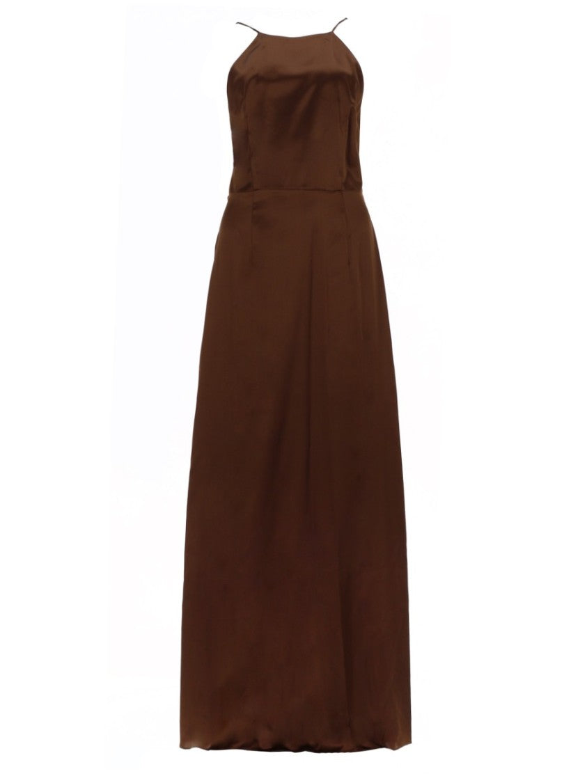 The Garment Cata Silk Blend Fitted Maxi Dress
