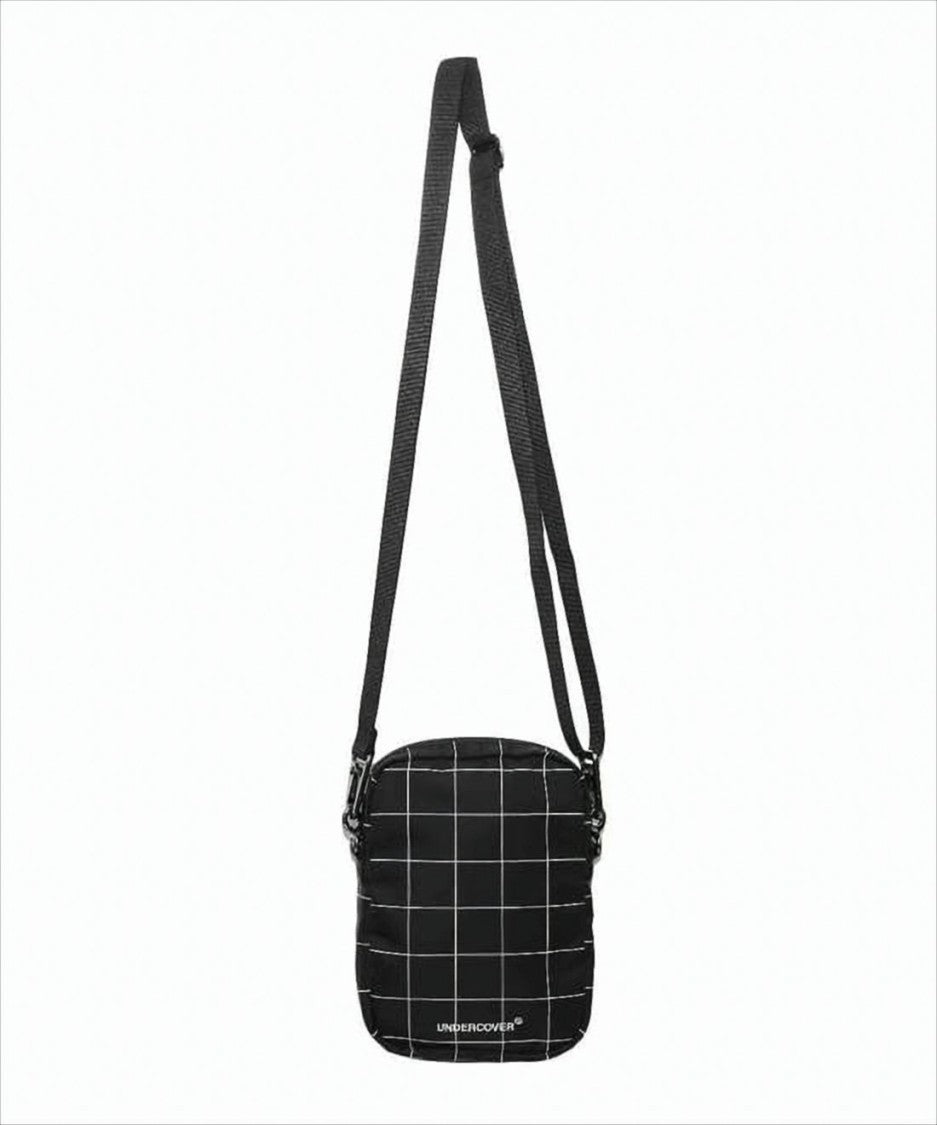 Undercover Compact Nylon Crossbody Bag With Grid Pattern