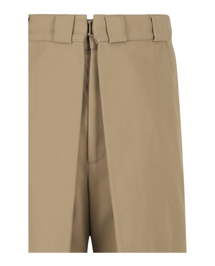 Givenchy High-Rise Brown Chino Shorts With Oversized Fit