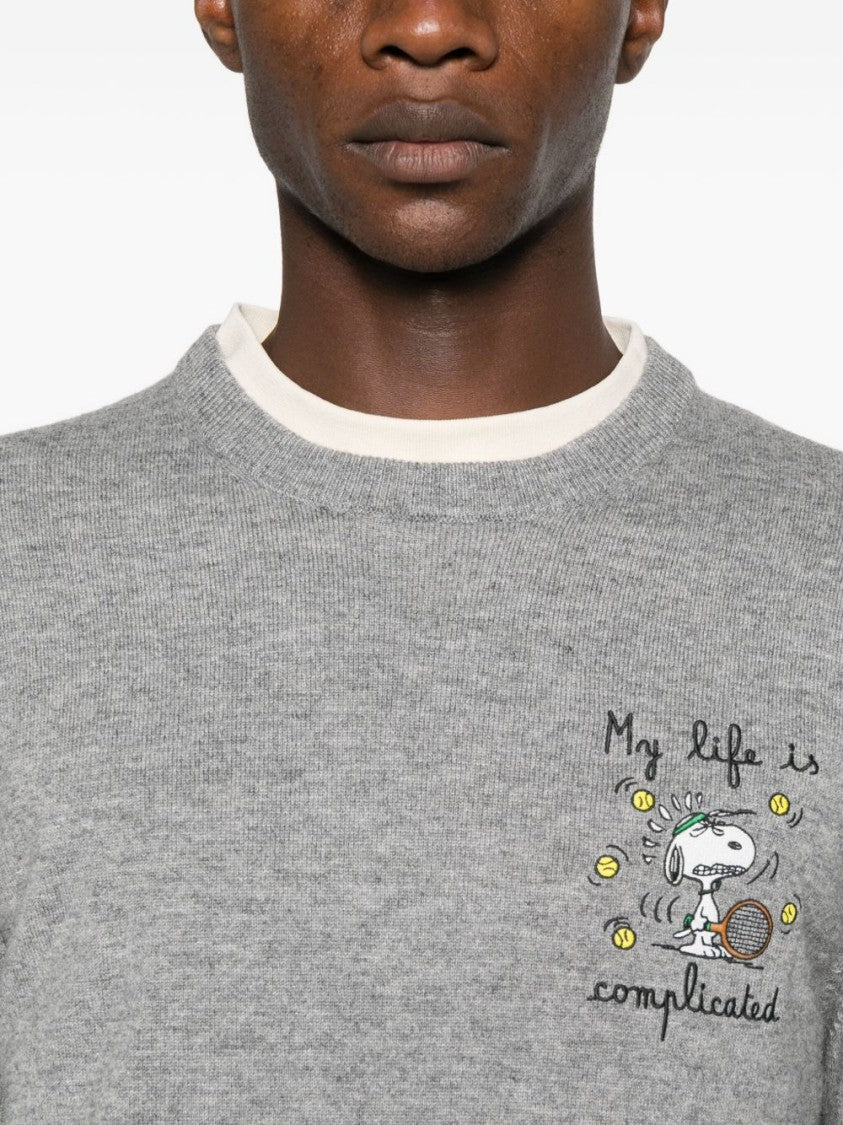 Mc2 Saint Barth Light Grey Crew Neck Sweater