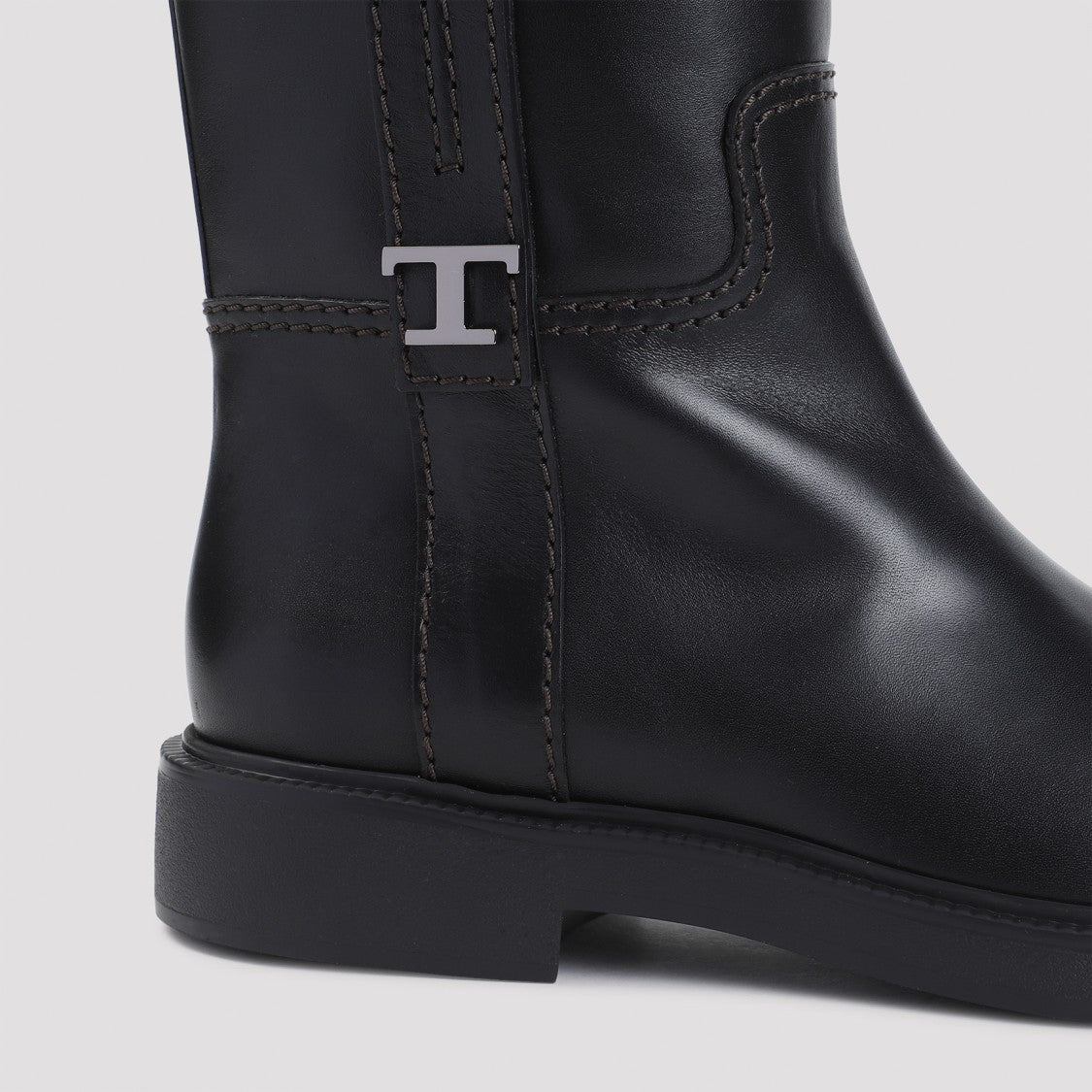 Tod's Black Calf Leather Bootie