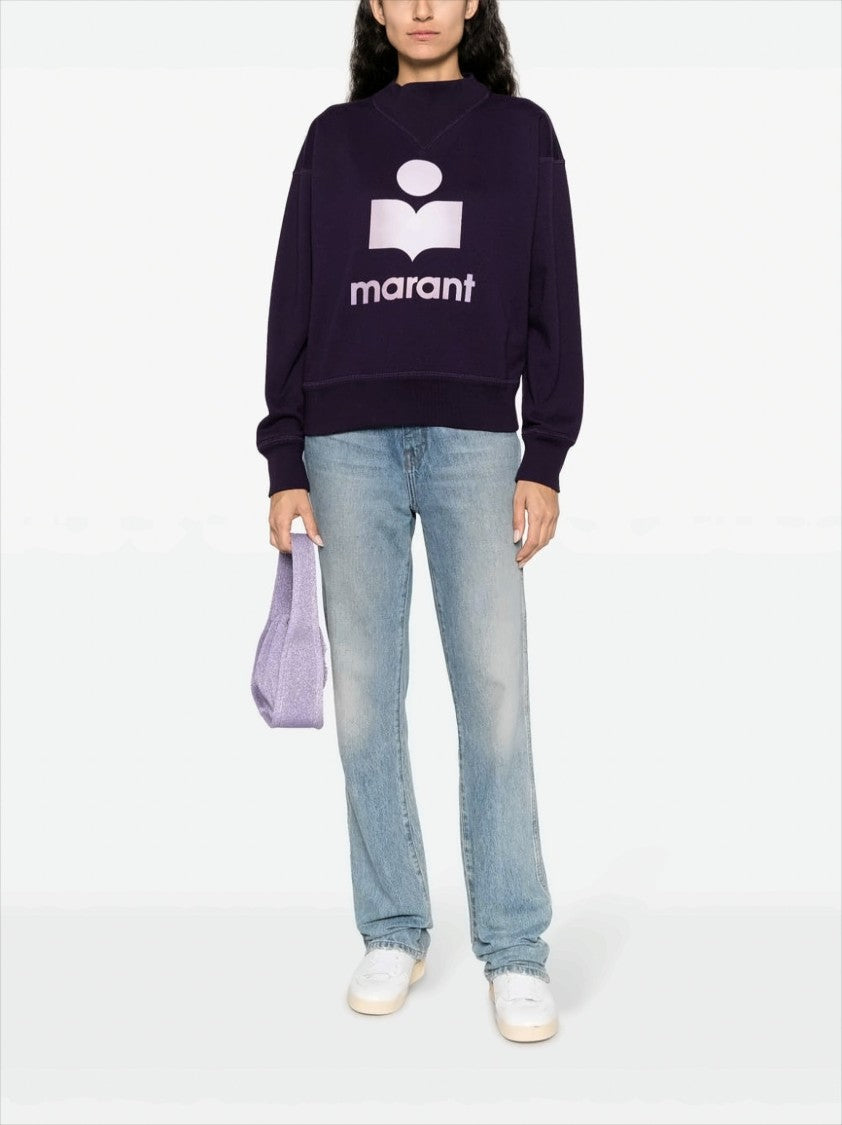 Isabel Marant Étoile Dropped Shoulder Sweatshirt With Light Pink Logo