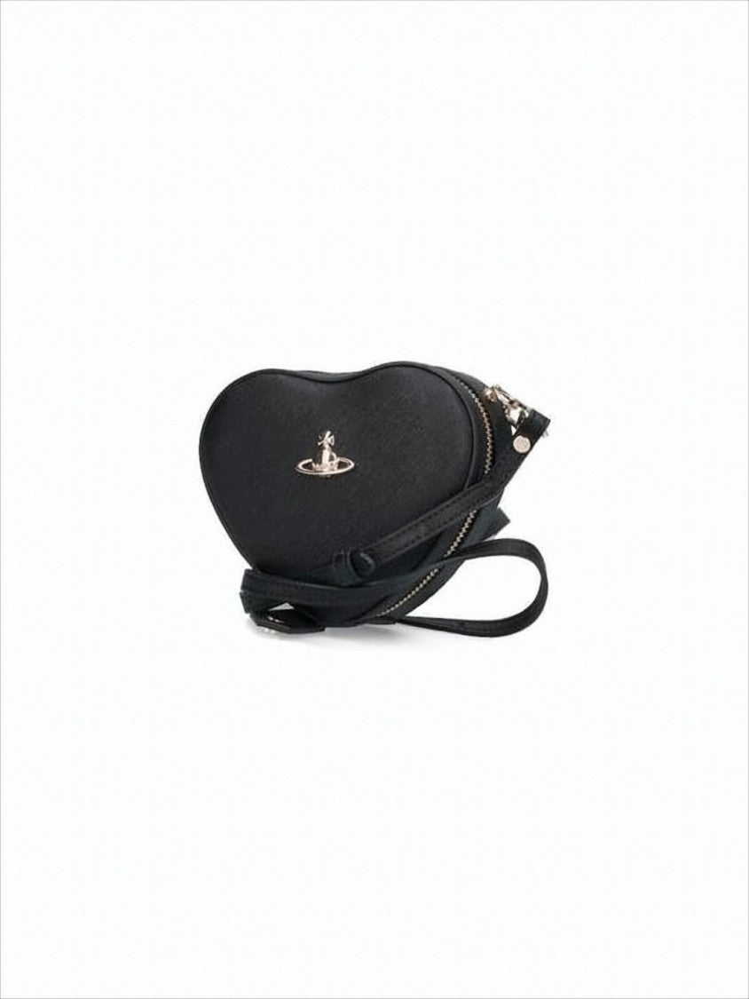Vivienne Westwood Heart-Shaped Textured Shoulder Bag