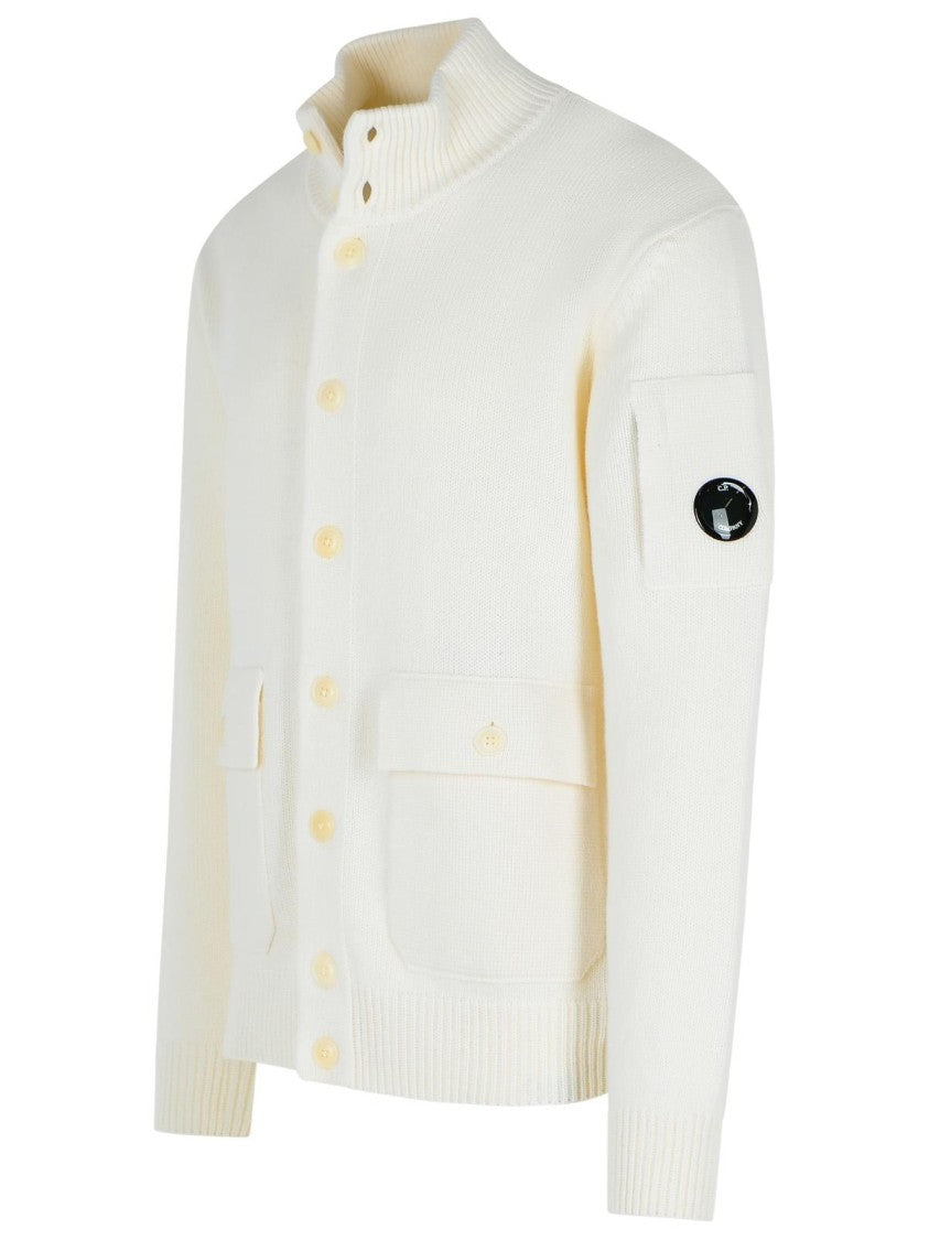 C.P. Company Grs' White Wool Blend Sweater