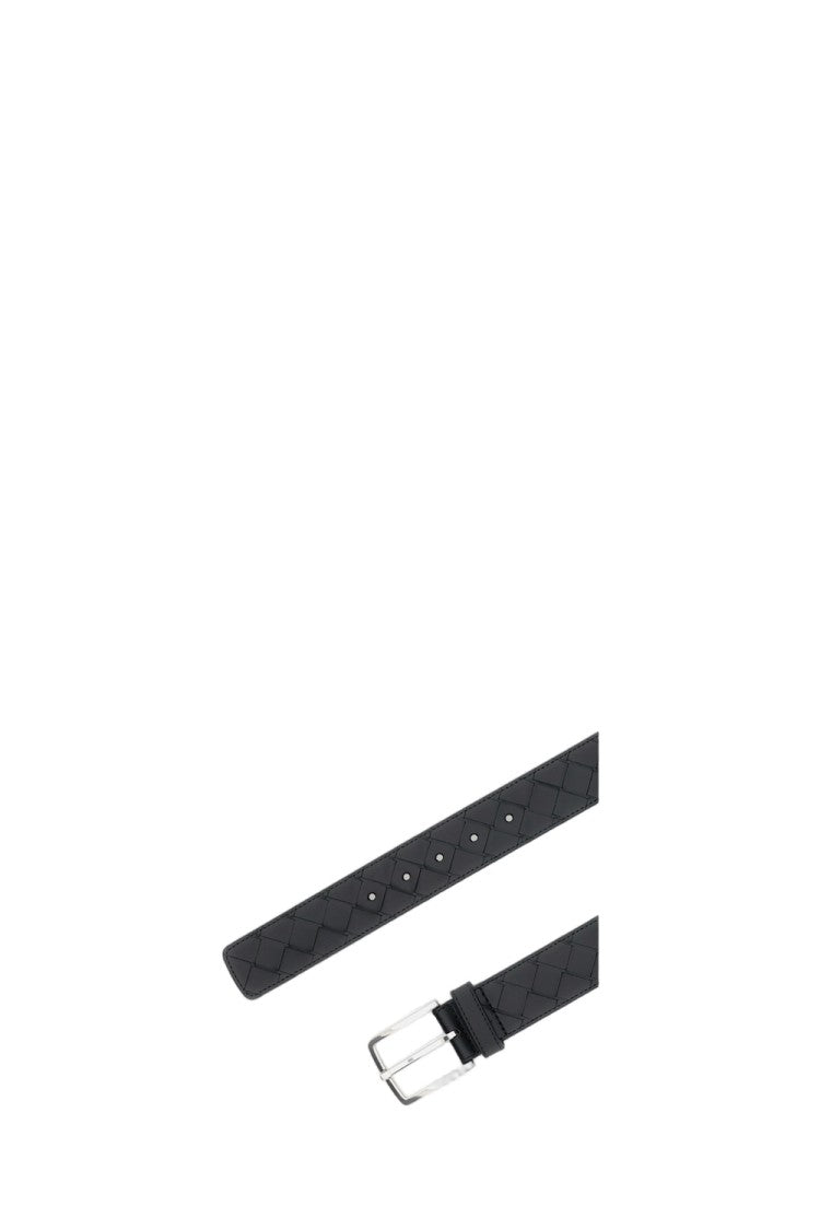 Bottega Veneta Intrecciato Patterned Calfskin Leather Belt