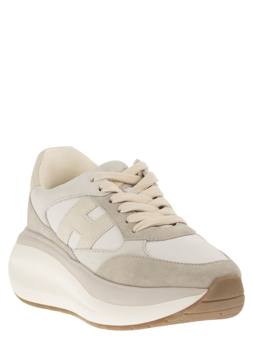 Hogan Sculptural Suede And Leather Maxi I Active Sneakers