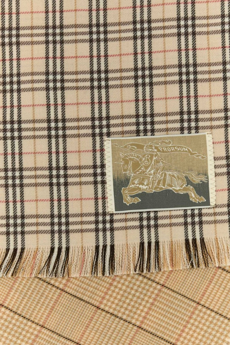 Burberry Embroidered Wool Blend Scarf