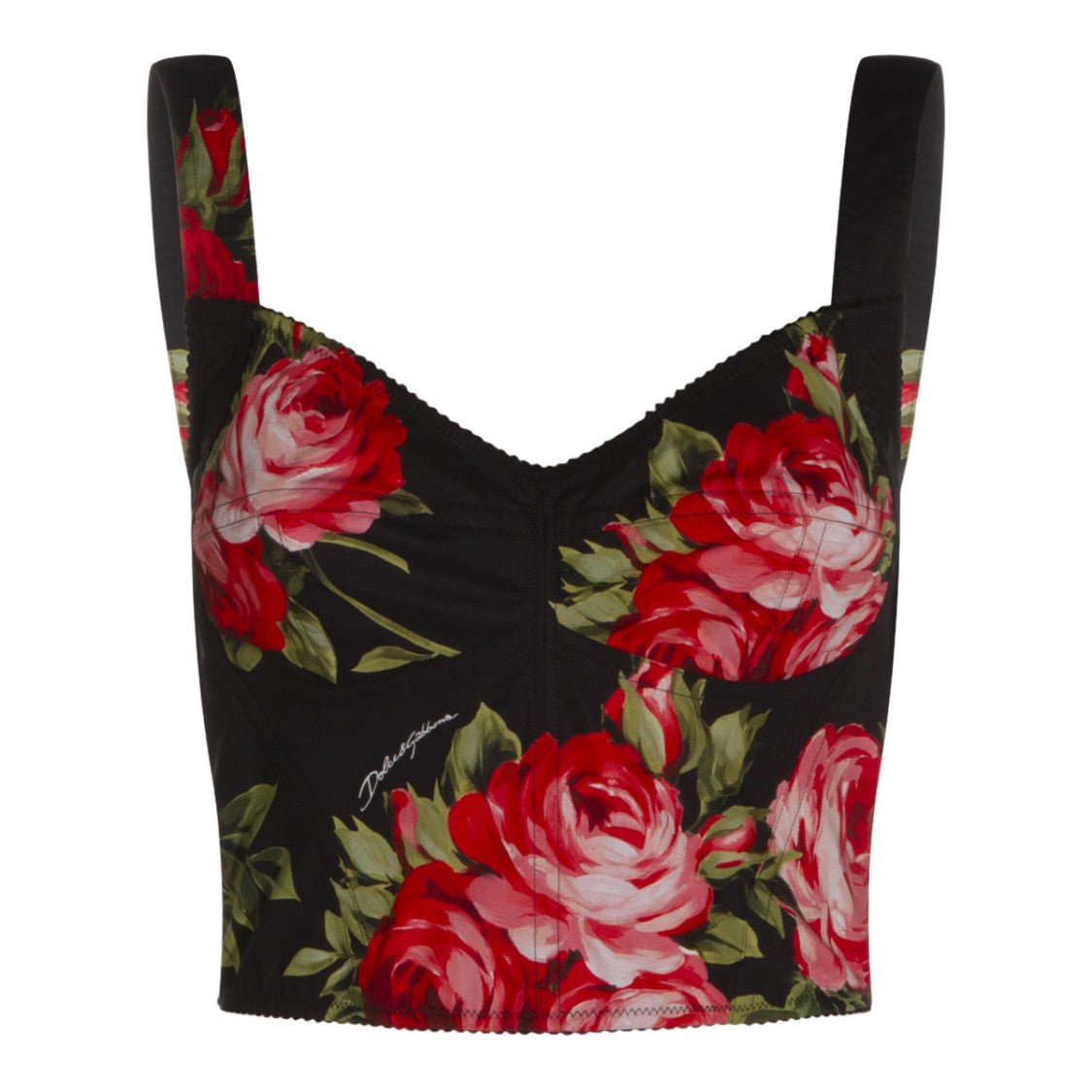 Dolce & Gabbana Cropped Top With Floral Print