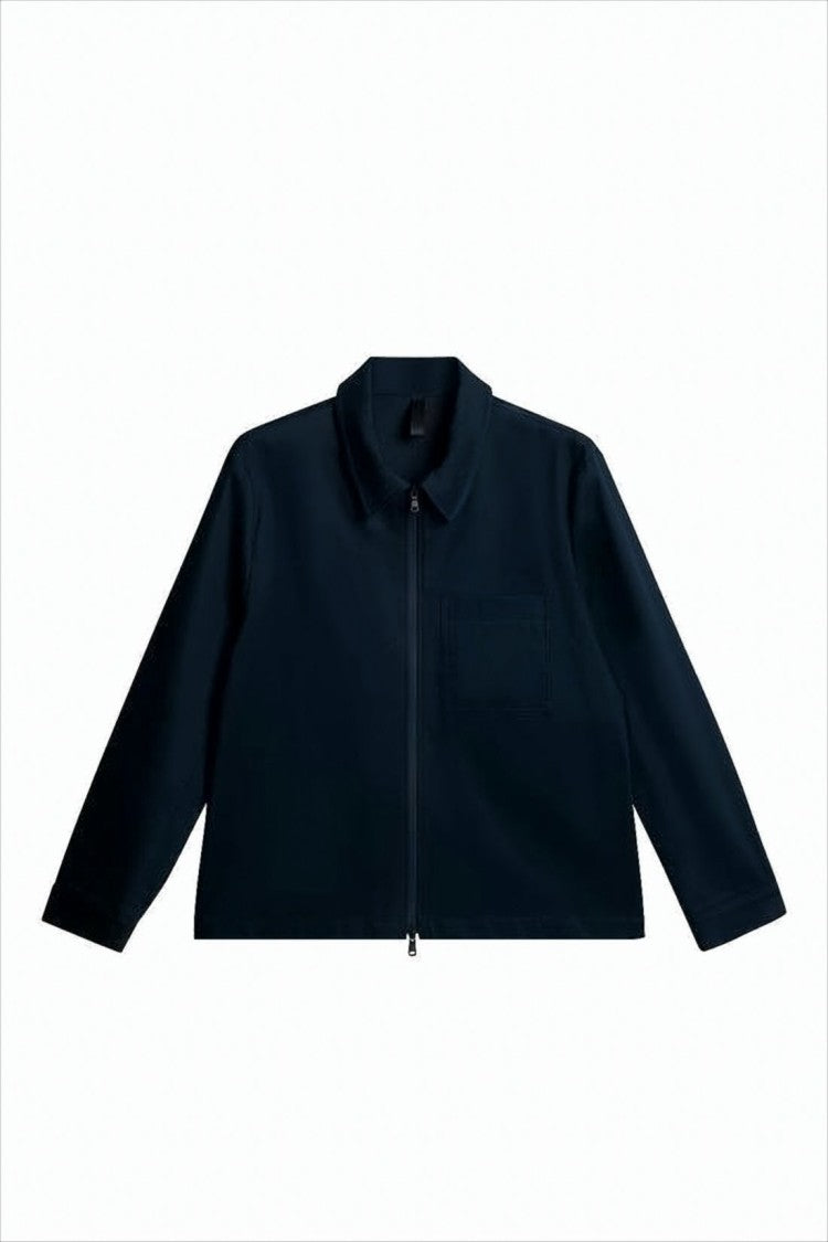 J Lindeberg Tailored Long-Sleeve Shirt With Front Zipper Closure