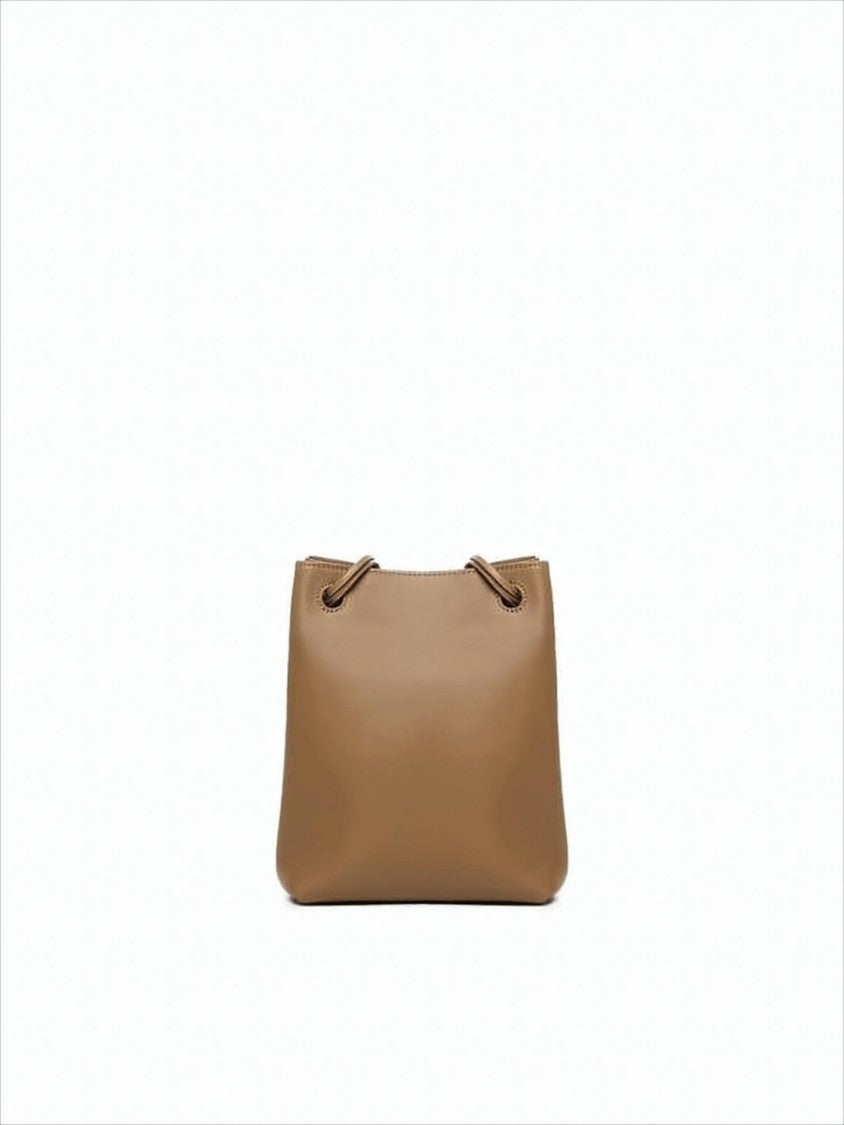 Loewe Minimalist Calf Leather Crossbody Bag With Suede Lining