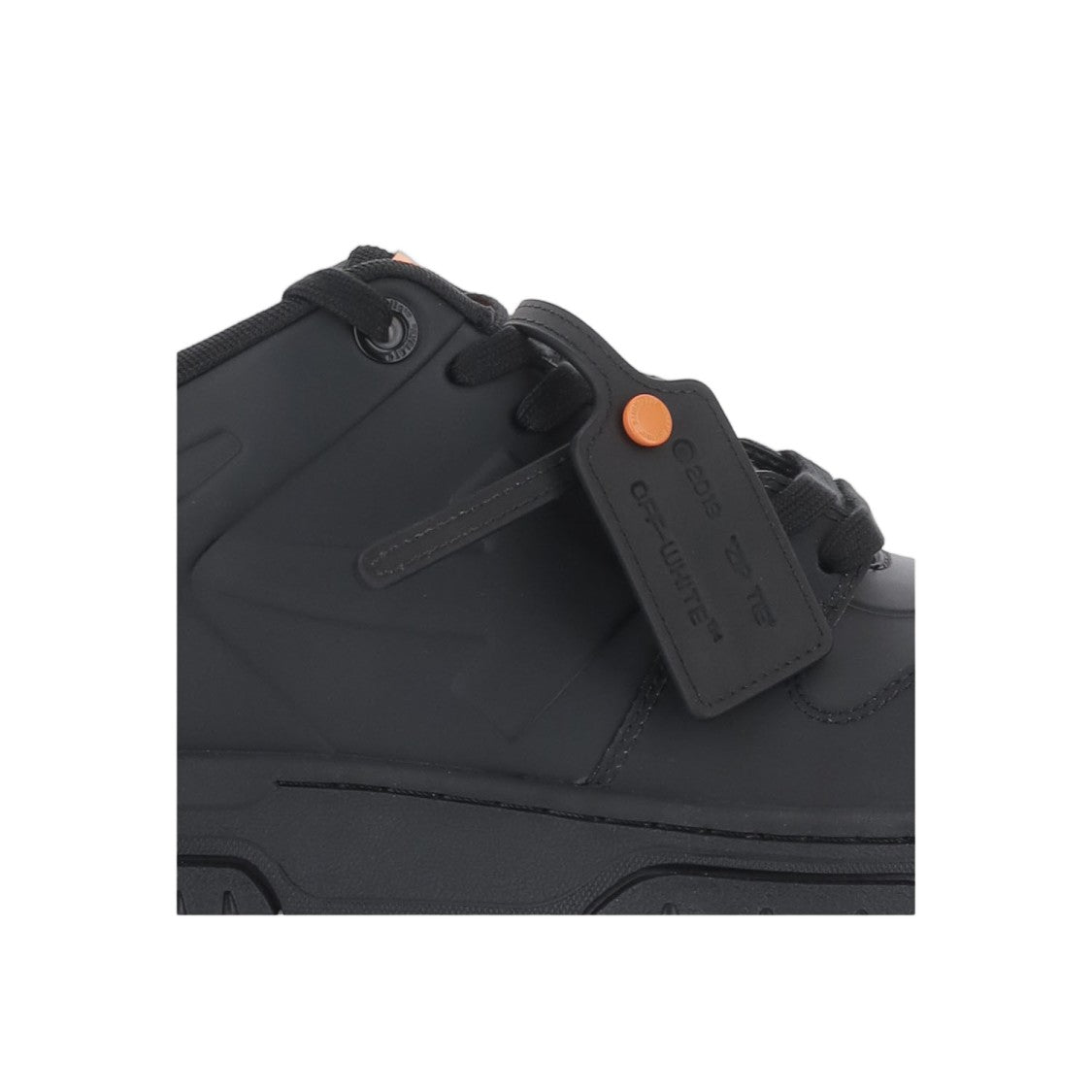Off-White Black/Orange Out Of Office Arrows Mesh Fabric Low-Top Sneakers