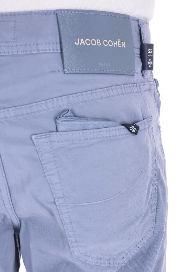 Jacob Cohen Aviation Blue Scott Saffiano Pants