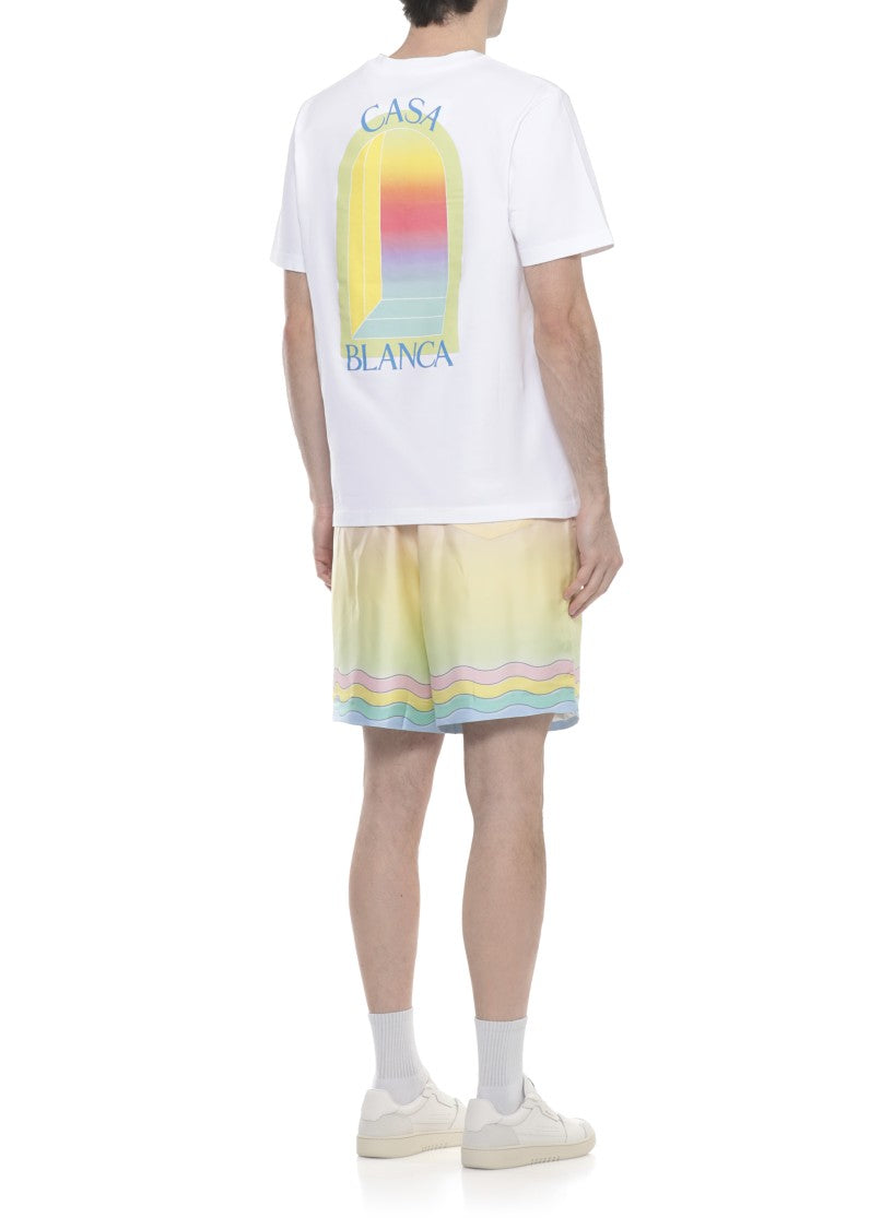 Casablanca White L'arche Classic Printed T-Shirt